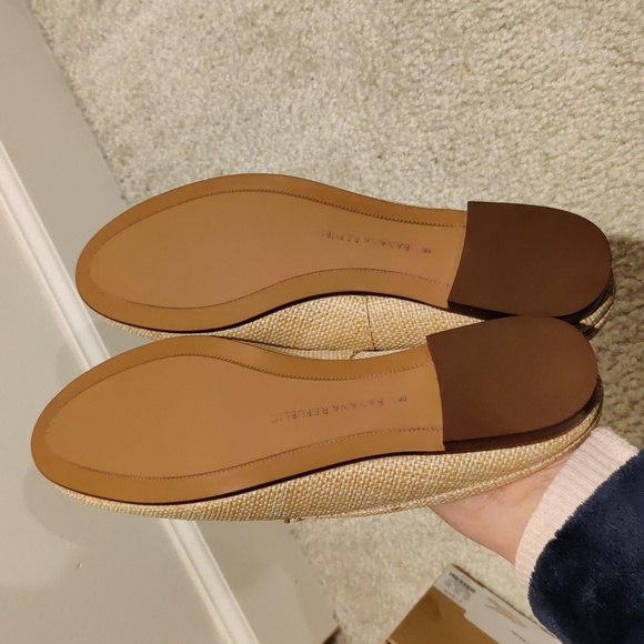 New! Banana Republic Demi Slide N Mules Women's Beige Slip-On Loafers Sz 8 - Picture 3 of 8